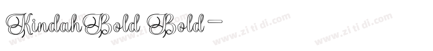KindahBold Bold字体转换 KindahBold Bold字体转换